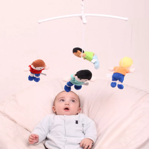 Móbile Berço Bebê Musical e Giratório Menino