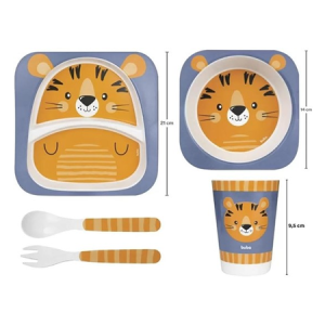 Kit Refeição em Bambu – Azul ou Rosa