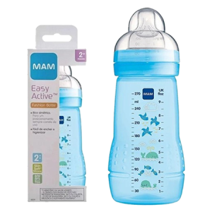 Mamadeira 270ml Easy Active, MAM, Azul