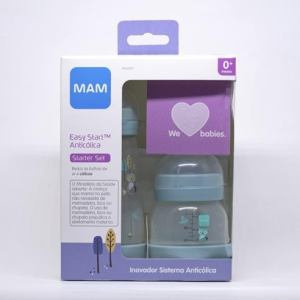 Mamadeira MAM Anticólica – Easy Start – Starter Set – Kit 02 mamadeiras 130ml e 260ml – Azul/Neutra