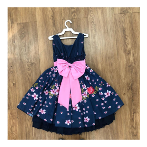 Vestido Estampado Azul Marinho