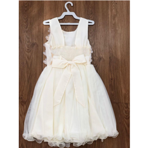 Vestido Bege com Flores