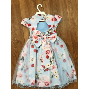 Vestido Estampado – Azul
